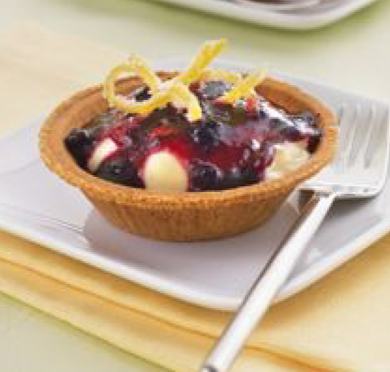 Blueberry-lemon-white chocolate tarts recipe