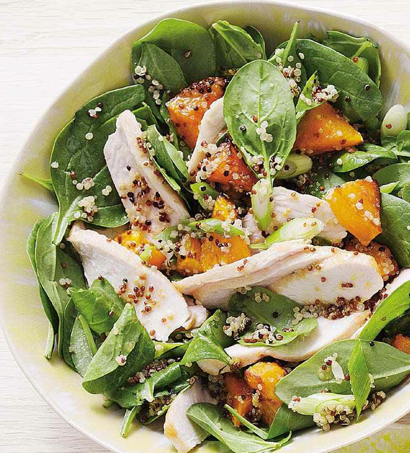 Chicken, pumpkin & quinoa salad recipe