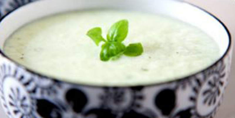 Chilled cucumber-yogurt soup recipe