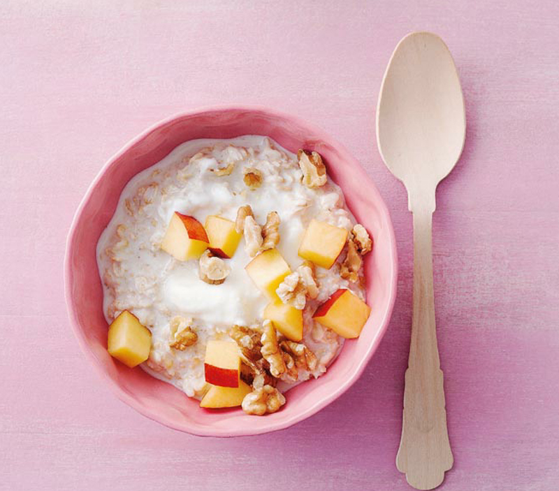 Ginger & peach overnight oats recipe