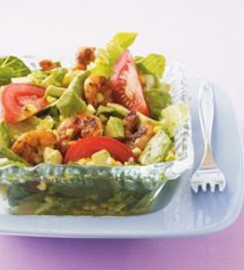 Grilled southwestern shrimp salad with lime-cumin dressing recipe