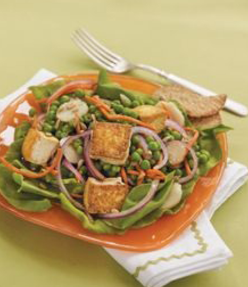 Pea, carrot, and tofu salad recipe