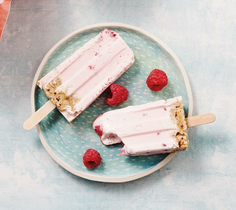 Raspberry cheesecake lollies recipe