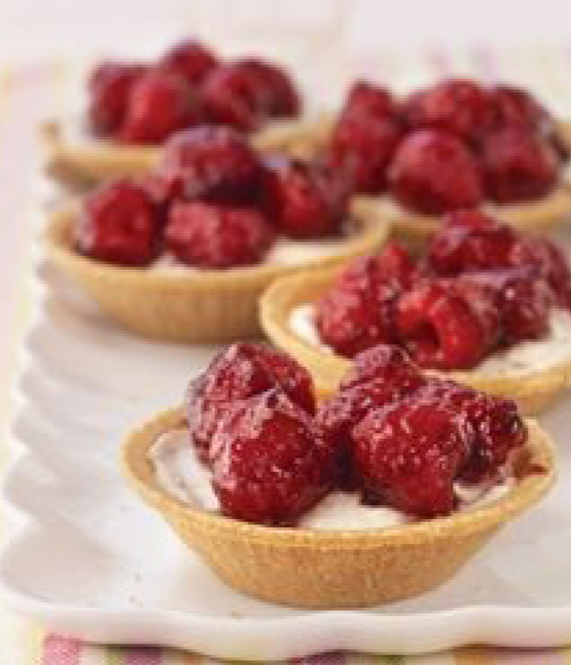 Raspberry cream cheese tarts recipe