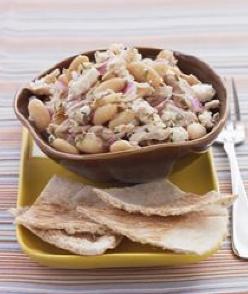 Roasted chicken and white beans with greek dressing recipe
