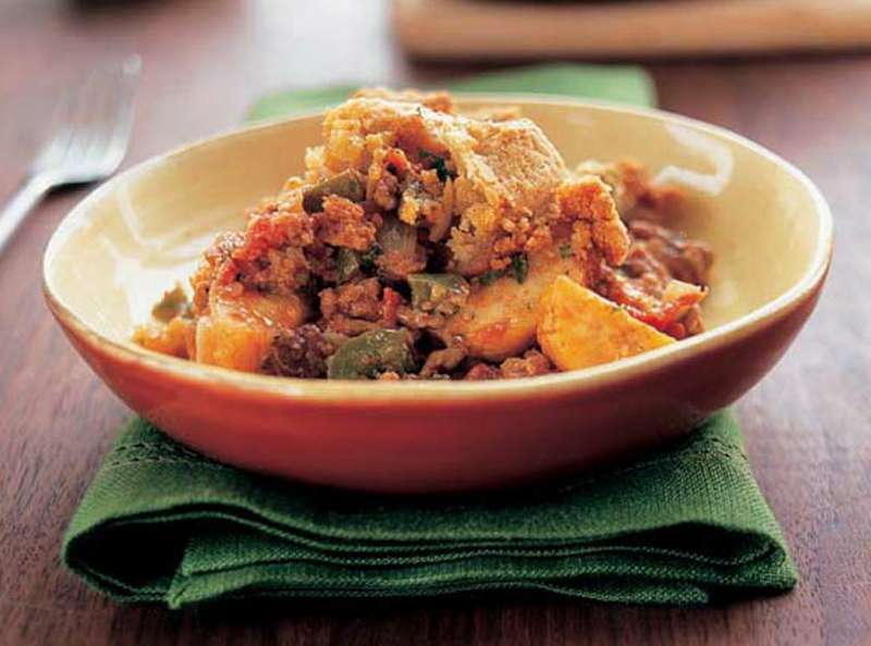 Costa rican spicy picadillo & plantain potpie recipe