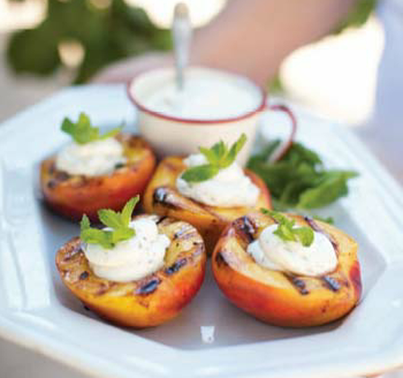 Grilled peaches and cream recipe