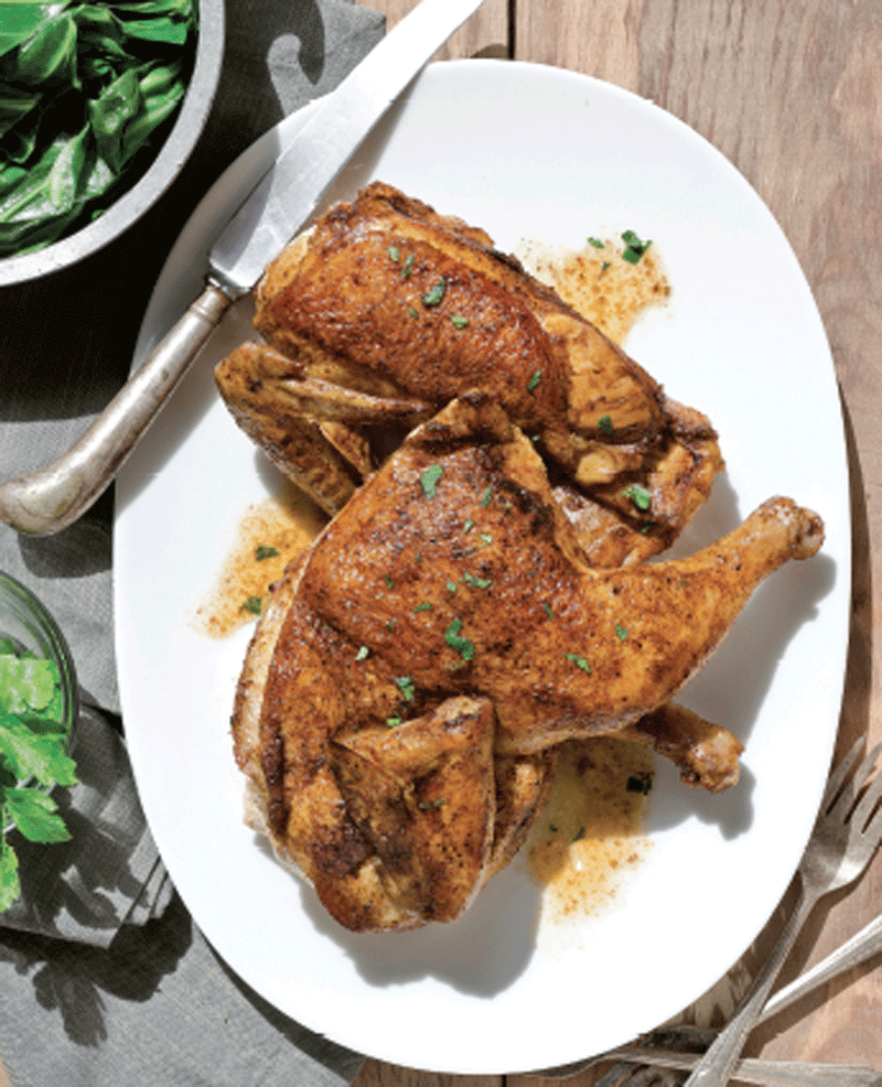 Brick chicken recipe