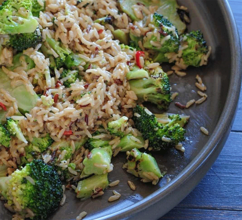 Broccoli brown rice recipe