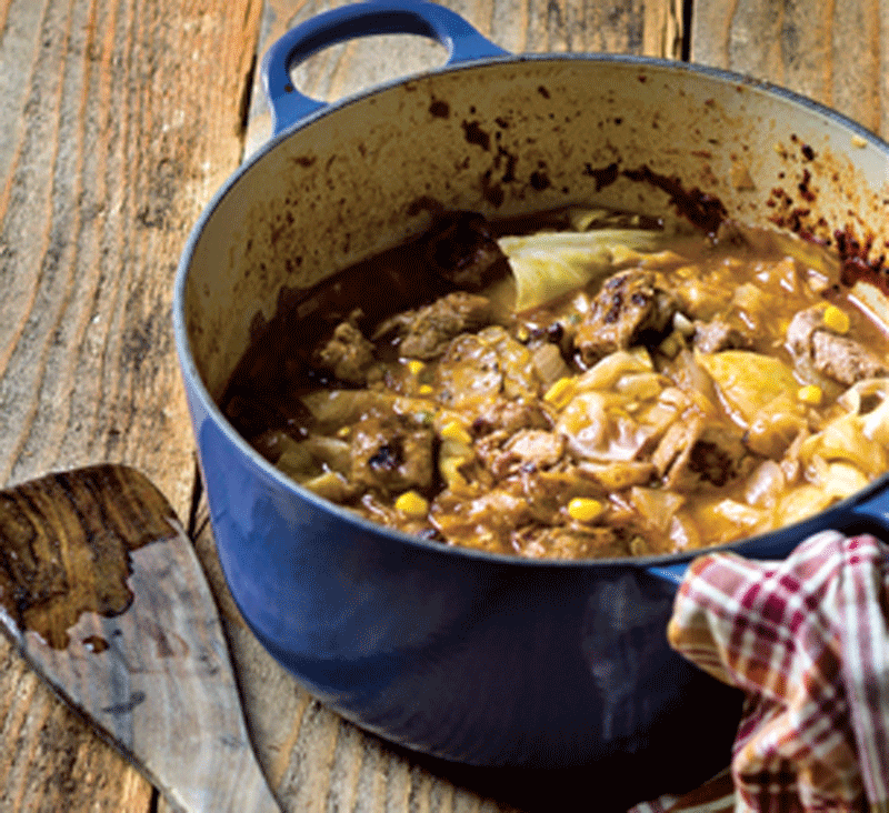Cabbage pork stew recipe