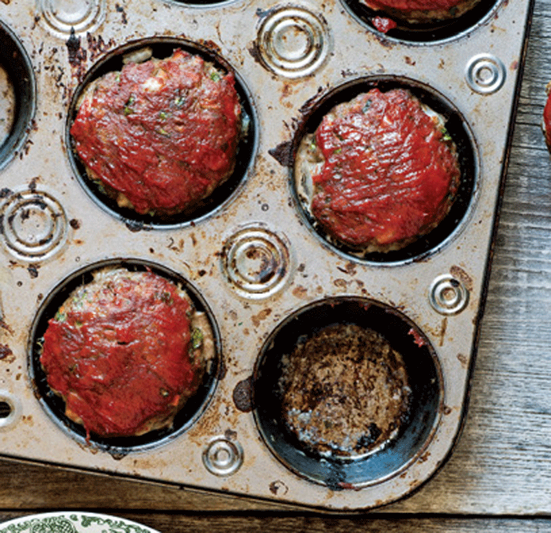 Muffin tin meatloaf with broccoli forest rice recipe