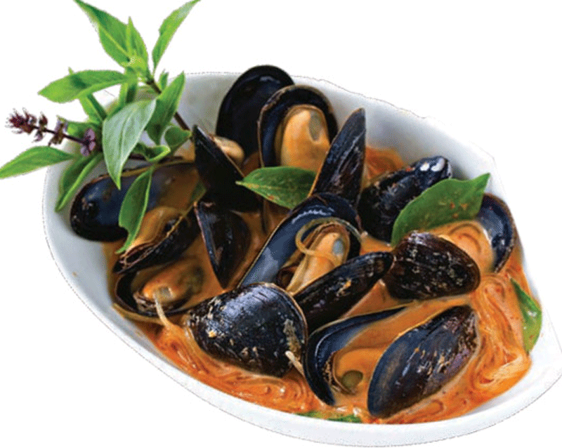 Mussels in coconut curry broth recipe
