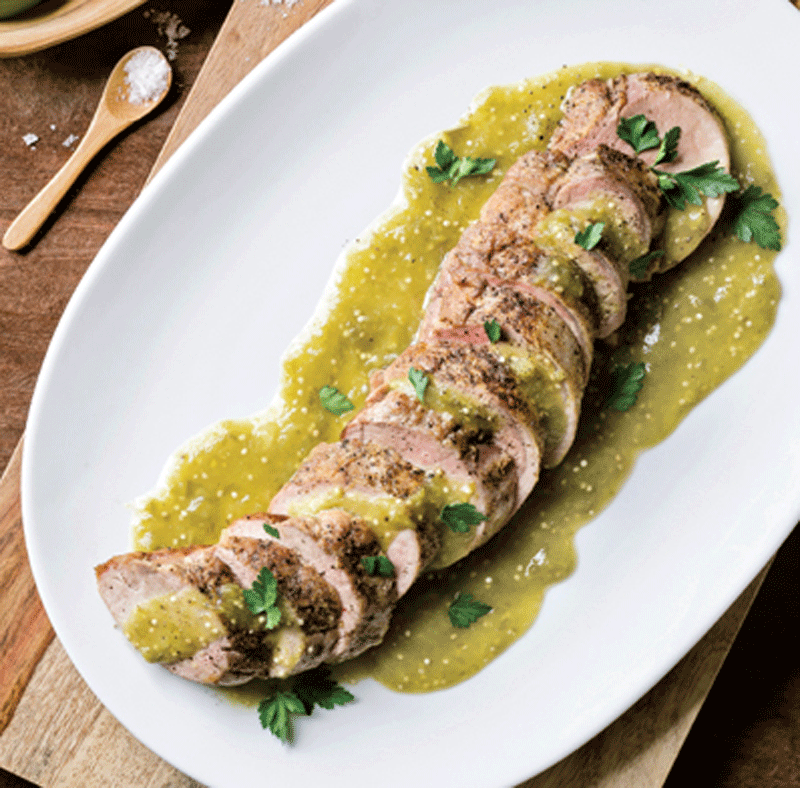 Pork verde with parsley quinoa recipe