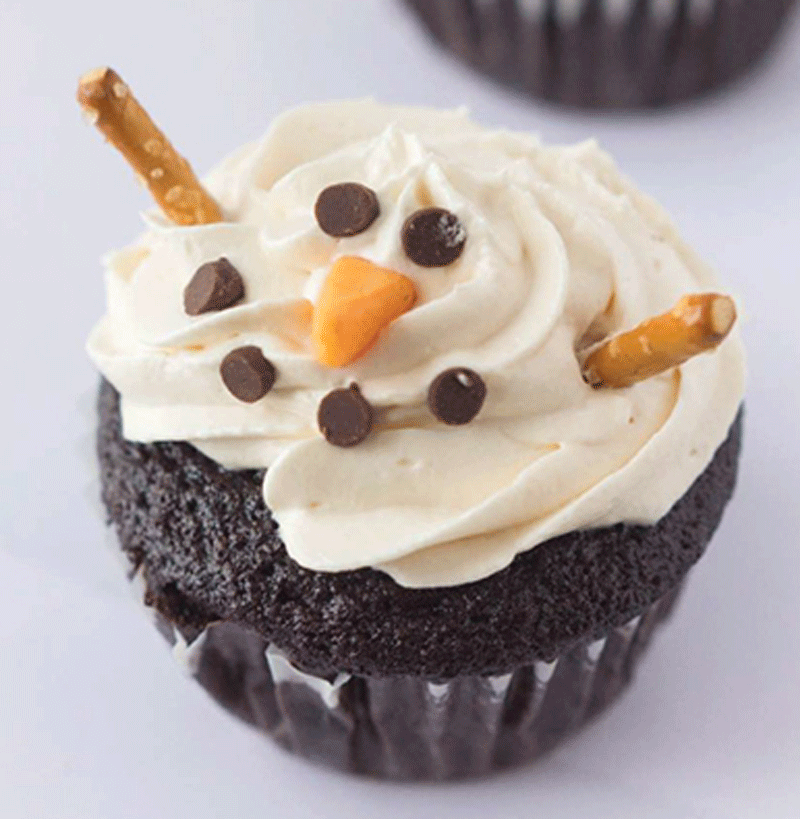 Snowman cupcakes recipe
