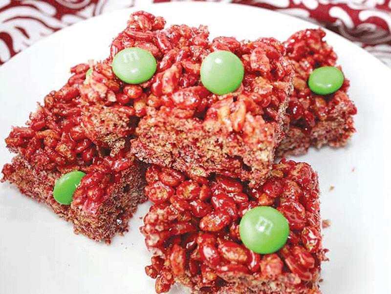 Whole grain beet rice crispy treats recipe