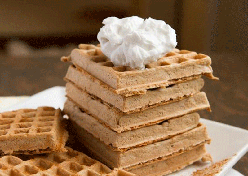 Banana flour waffles recipe