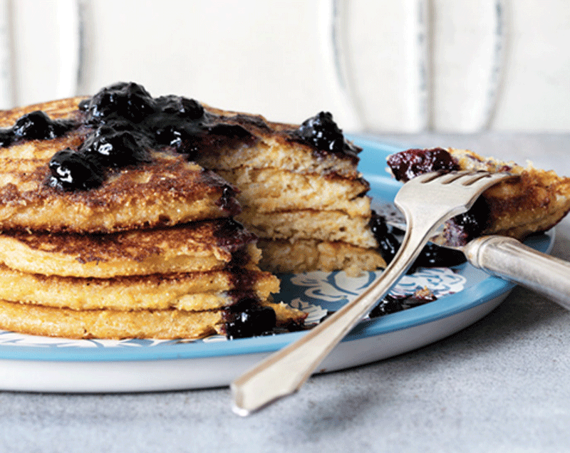 Buttermilk cornmeal pancakes recipe