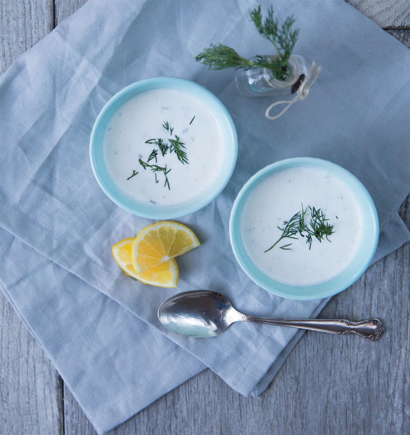 Chilled and dilled tzatziki soup recipe