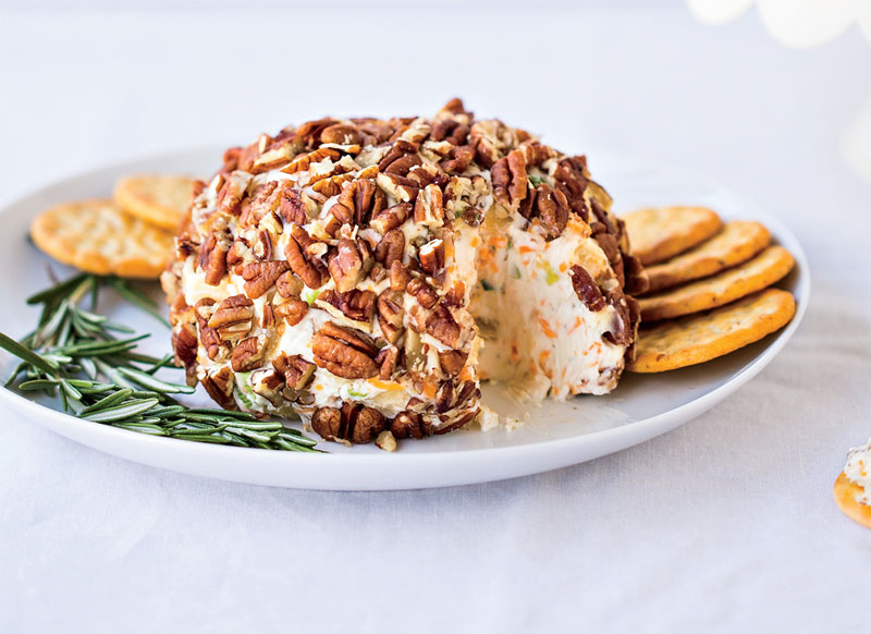 Dressed-up cheese ball recipe