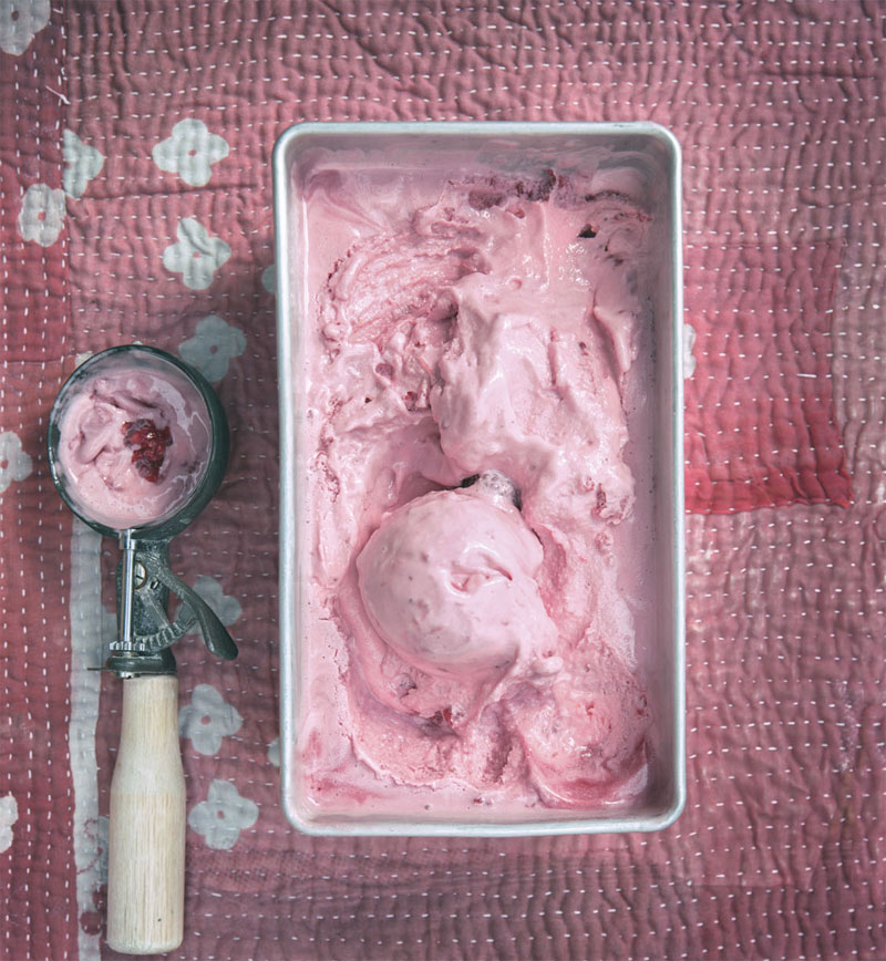 Extra creamy raspberry ice cream recipe