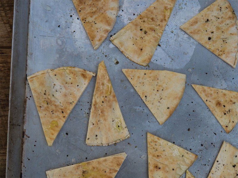 Homemade pita chips recipe