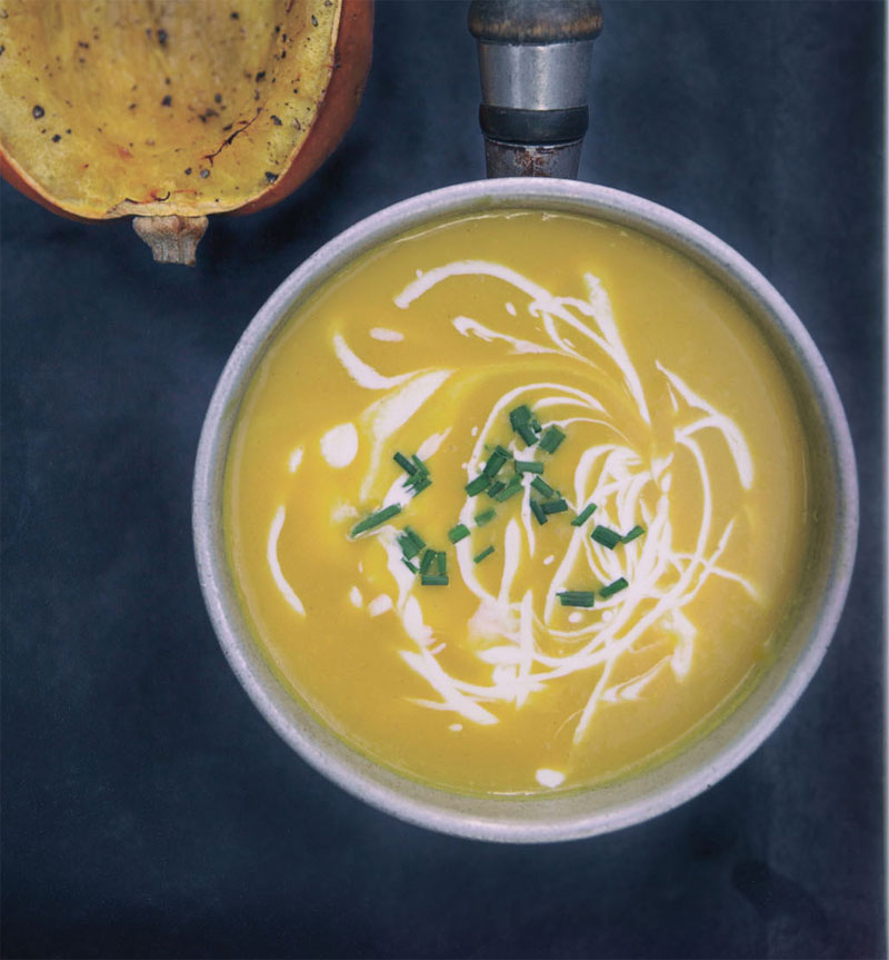 Maple acorn squash soup recipe