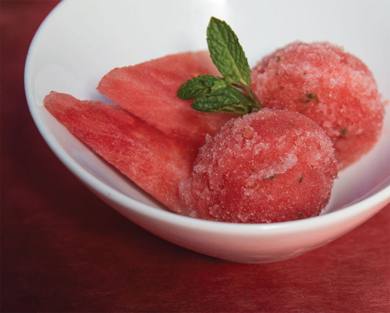 Minty watermelon sorbet recipe