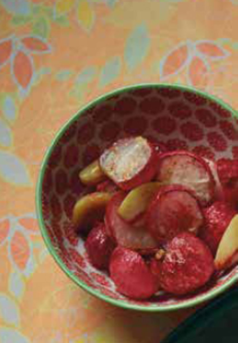 Roasted radishes & garlic recipe